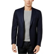 Calvin Klein Mens Soft Two Button Blazer Jacket, Blue, 42 Regular